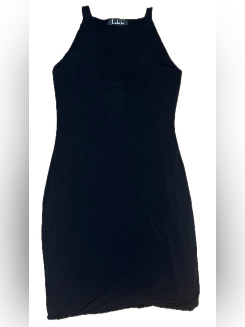 Lulus Black Bodycon Mini Dress High Neck Sleeveless Women's Size Small